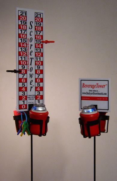 ScoreTower Combo Set Game Scoreboard and Drinkholder - Yardandpool.com