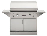 TEC Grills 44" Freestanding Patio FR Infra-Red Gas Grill Stainless Steel Cabinet w/ Shelves - Yardandpool.com