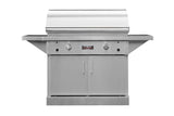 TEC Grills 44" Freestanding Sterling Patio FR Infra-Red Gas Grill Stainless Steel Cabinet w/ Shelves - Yardandpool.com