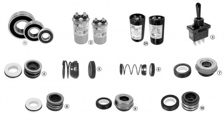 Motor Seals / Bearings / Capacitors