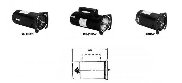 In-Ground Square Face Pump Motors