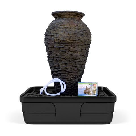 Aquascape Medium Stacked Slate Urn Landscape Fountain Kit 58090