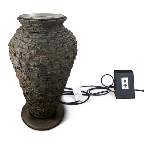 Aquascape Fire and Water Stacked Slate Urn Large 58114