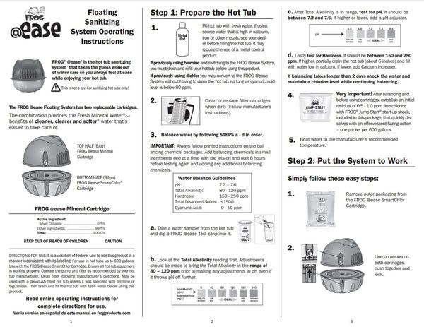 Spa Frog @ease Floating Sanitizing System