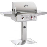 American Outdoor Grill 24" T Series Freestanding Natural Gas Grill on Patio Post - Yardandpool.com