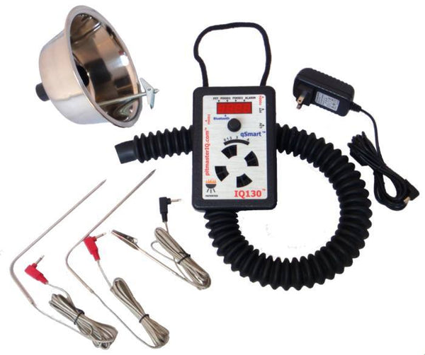 The Pitmaster IQ130 Bluetooth BBQ Smoker Automatic Temperature Control w/ Standard Adapter - Yardandpool.com