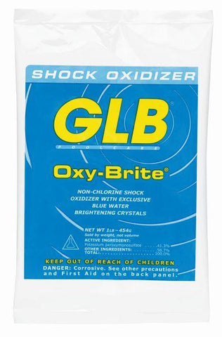 GLB Oxy-Brite Non Chlorine Shock - Case of 20 x 1 lb Bags - Yardandpool.com