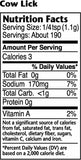 Dizzy Pig Cow Lick Nutritional Information