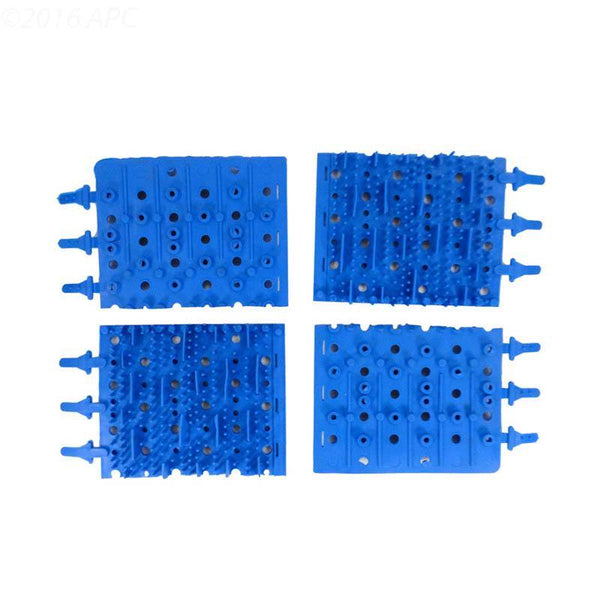 Molded Rubber Brush Blue - Set of 4 - Yardandpool.com