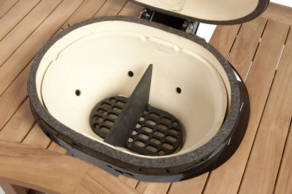 Primo Grills Cast Iron Firebox Divider for Oval Large 300 Grill - Yardandpool.com
