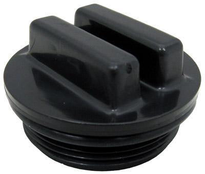 1-1/2" Drain Plug w/O-Ring, Black - Yardandpool.com