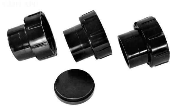 Tailpiece, Cap and Union Nut Set, 2"x2-1/2", set of 3 - Yardandpool.com