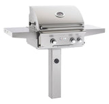 American Outdoor Grill 24" L Series Freestanding Natural Gas Grill on In-ground Post - Yardandpool.com