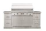 TEC Grills 44" Freestanding Sterling Patio FR Infra-Red Gas Grill Stainless Steel Island w/ Shelves - Yardandpool.com